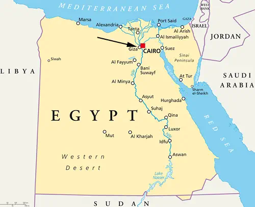 Landkarte von Ägypten - Gizeh