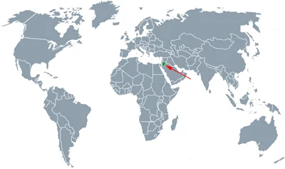 Landkarte der Welt - Jordanien