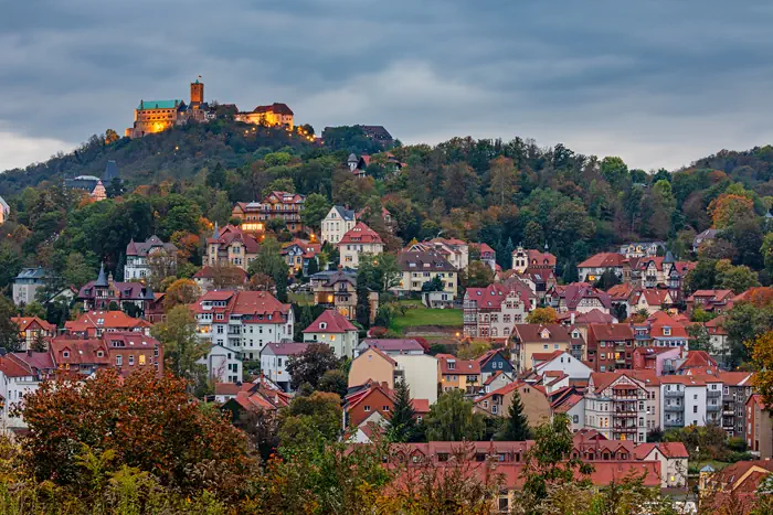 Blick auf Eisenach und Wartburg 