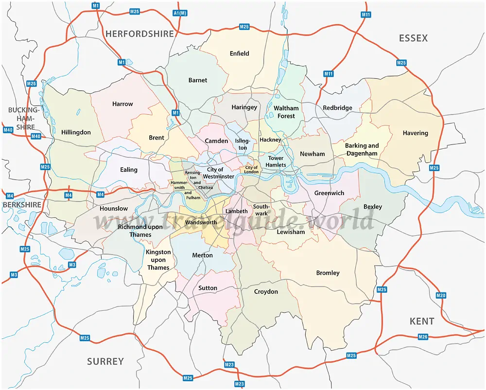 Landkarte von London