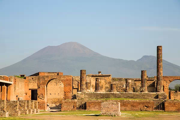 Ansicht von Pompeji mit dem Vesuv